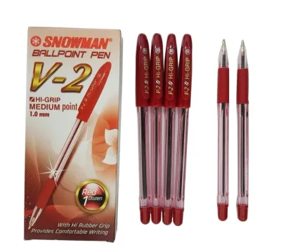 Pulpen Snowman V2 Hi-GRIP FINE POINT 0.6 mm isi 12 pcs