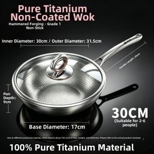 RONGCHUAN | 100 Pure Titanium Non-stick Coating Free Frying Pan