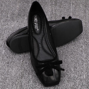 Flat Heel Square Toe Womens Single Shoes 41 Size