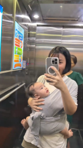 [Vải Lưới - Olive] Địu Vải Lưới EmBé Sling WindMesh Thoáng Khí