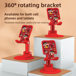 Crayon Shin-chan Desk Mobile Phone Holder Stand Red For IPhone IPad Multifunction Rotating Foldable Stretching Adjustable
