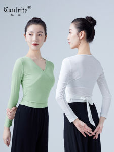 ชุดเต้นรำใส่ด้านนอกสำหรับผู้หญิงเสื้อแขนยาวสำหรับฤดูใบไม้ผลิและฤดูใบไม้ร่วงชุดฝึกบัลเลต์เสื้อคลุมสำหรับเต้นรำสมัยใหม่ชุดรูปร่างสำหรับเข้าเรียนของครู