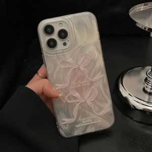 Ốp Lưng Điện Thoại Hình Bướm Màu Hồng Bằng Vải Lụa Bảo Vệ Cho Apple 13 pro Max iPhone 14 12 11 Redmi K70 Xiaomi Honor 80 90 Nova P50 Huawei Pura 70 Mate60