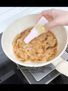 Silicone Oil Bottle Brush Oil Dispenser Bottle With Barbecue Brush Portable Outdoor BBQ Accessories Kitchen Baking Gadget