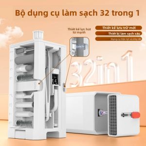 Bộ Dụng Cụ Vệ Sinh Bàn Phím Máy Tính 32 Trong 1 - Bộ Dụng Cụ Vệ Sinh Tai Nghe Laptop Với Bút Vệ Sinh Tai Nghe Bàn Chải Dụng Cụ Tháo Nắp Phím