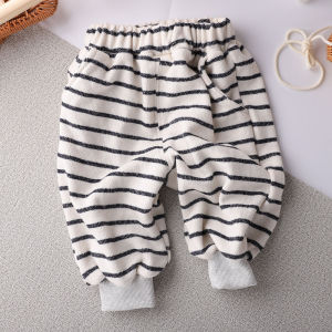 Loose Korean Style Striped Sports Pants for Boys And Girls Spring Autumn Cotton Long Trousers Baby Kids Casual Sweatpants