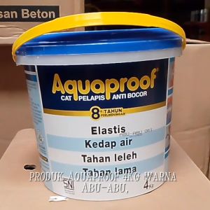 Cat Tembok Abu-Abu AQUAPROOF 4KG: Tahan Air & Tahan Lama