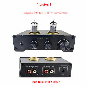 D200 Vacuum Tube Preamplifier Bluetooth 5.0 6J1 6K4 Vacuum Tubes HIFI Preamplifier Treble and Bass Adjustment NE5532 Op Amp