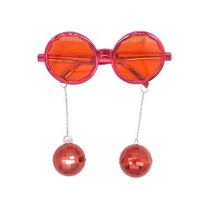 Disco Pendant Mirror Ball Glasses for 70s 80s Retro Theme Cowgirl Disco Party Decor Birthday Wedding Party Photography Props