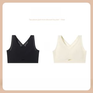 MiiOW | Adjustable Sports Bra For Teenage Girls Anti Shock Development Stage Nylon Thin Cup Vest Style Underwear Fixed Strap School Uniform