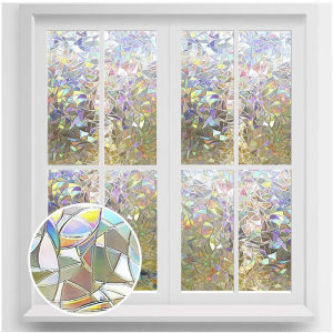 Window Privacy Film Ultraviolet-proof Anti Peeping Heat Insulation 30/45cm Electrostatic Adsorption Rainbow Window Sticker Glass