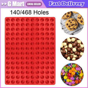 【468Holes / 140Holes】 Cavity Mini Round Silicone Mold Chocolate Drops Mold Dog Treats Candy Cookies Molds Pet Treats Baking Ganache Caramel Mold Cake Decoration Baking Mat Molds Round Silicone Mold Chocolate Drops Mold Jelly Candy Cookies Ganache Caramel