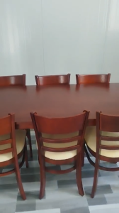 Bộ bàn ăn 6 ghế cabin - bàn ghế ăn cơm gia đình mẫu mã hiện đại - gỗ cứng chắc - bh 12 tháng
