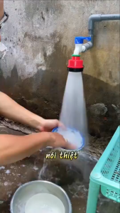 Đầu Vòi Sen 1000 Lỗ Phun Màu Đỏ Tia Nước Mịn Đều Tiết Kiệm Nước Tặng Kèm Đầu Nối