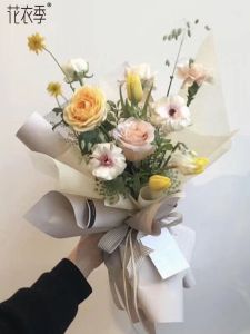 Padded Milk Cotton Floral Bouquet Packaging Paper Waterproof Inner Lining Paper for Fresh Flowers Delivery Floral Supplies