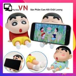 Gía đỡ điện thoại di động dể thương cu shin hoạt hình để bàn - Kệ điện thoại máy tính bảng để bàn Hình Cậu Bé Bút Chì Decor Trang Trí Bàn Làm Việc Kệ Đỡ Điện Thoại