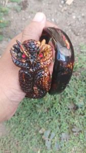 Gelang Akar Bahar Merah & Ukiran Burung Hantu