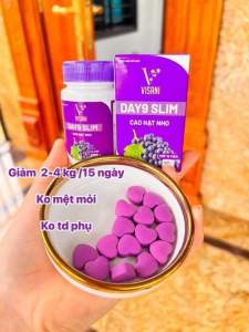 Cao giảm mỡ bụng giảm mỡ bụng .sổ mỡ.giảm mỡ bụng đùi kẹo nho visani DAY9 SLIM cao hạt nho