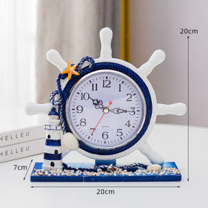 Mediterannean Creative Clock Tabletop Silent Bedroom Childrens Room Desktop Ornaments Living Room Plastic Material Clock