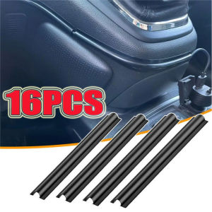 16Pcs Car Cable Line Protector Hidden Wire Sleeve Tube Universal Invisible Harness Arrangement Cover Auto Accessories