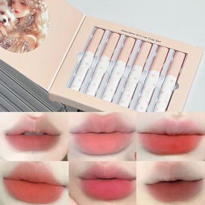 Lip Gloss Matte Velvet Lip Mud Waterproof Lasting Nude Liquid Lipstick Red Liptint Chocolate Lip Clay Korean Makeup Cosmetic Set