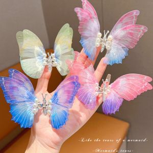 Trẻ Em Của Bướm Kẹp tóc Thời trang mới gradient đầy màu sắc Bướm Kẹp Tóc Lớn Bướm Cánh kẹp tóc Cho Cô Gái Phụ Nữ Phụ kiện tóc