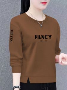 ทันสมัย หลวม คอกลมแขนยาว เสื้อสเว็ตเชิ้ต ผู้หญิง เวอร์ชั่นเกาหลีสไตล์ใหม่ ฤดูใบไม้ผลิ ฤดูใบไม้ร่วง มีสไตล์ พรางหุ่น หลากหลาย ด้านบน