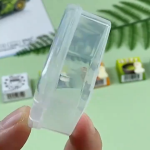 60Pcs Transparent Square Plastic Jewelry Box Mini Square Beads Jewelry Storage Box Portable Earring Ring Earplug Packaging Case Small Items DIY Dustproof Earplug Containers