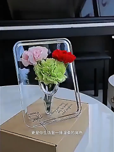 Frame Flower Vase Clear Acrylic Vase for Flowers Vases for Home Decor Decorative Vases for Desktops