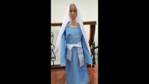 . Holy Mary Gown for Kids | Virgin Mary Costume for Easter and Religious Pageants - Virgin Mary Costume Blue Kids Christian Christmas Halloween Costumes