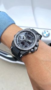 BIDEN Jam Tangan Pria Digital Analog Tali Silikon Laki Dewasa Jam Olahraga Bercahaya LED Elektronik Jam Keren Cowok Anti Air