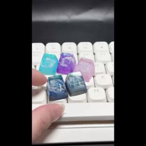 Bướm Tùy Chỉnh Keycaps Nhựa Nhỏ Giọt Keo Anh Đào Trong Suốt Trục Chữ Thập Cho Phím ESC Cơ Chơi Game Phụ Kiện Bàn Phím