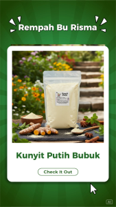 Kunyit Putih / Kunir Putih Bubuk Pilih Varian 1kg / 500 gram / 250 gram / 100 gram