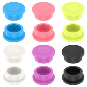 12 Pcs Glass Vial Protective Cap 3ml Vial Cap Reusable Silicone Glass Vial Protective Caps for Easy Classification and Lab Use