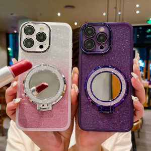 Tecno Spark 30 5G 2024 giá đỡ từ tính Gương Long Lanh Vỏ Bọc Cho Tecno Spark30 30Spark Spark 30 C 30 C 4G 5G Bìa Máy Ảnh Shcokproof vỏ điện thoại vòng bảo vệ ống kính máy ảnh của điện thoại lưng mềm Bìa