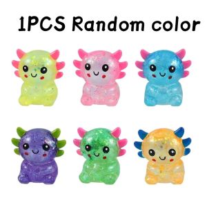 Ne Doh Crystal Salamander Squishy Toy Cute Animal Squeeze Stress Relief Crystal Mud 말랑이 Splat Gifts for Kids Adults Party Favors