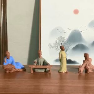 TƯỢNG LÝ BẠCH - Tượng Khổng Minh - Bộ Tượng Cầm Kỳ Thi Họa - Tượng Đọc Sách Đánh Đàn Ông Lão Chơi Cờ