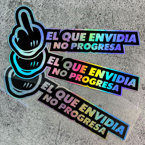 1PC EL QUE ENVIDIA NO PROGRESA Motorcycle Stickers Waterproof for Motorbike Fuel Tank Car Window Universal Vinyl Decals