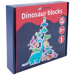 Concentration Educational Dinosaur Wooden Balancing Building Blocks