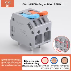 kuicc | Đầu Kết Nối PCB Công Suất Cao 2 Hàng Đinh Ghim Thẳng Tiếp Xúc Đồng Rắn 75mm