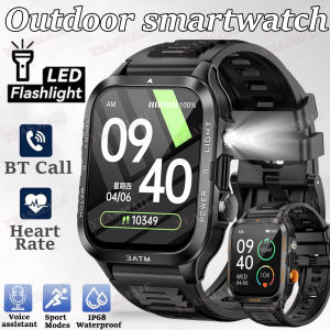 2025 Smart Watch Men LED Flashlight Bluetooth Call 1.96inch 800mAh Health Monitoring Outdoor Sport Waterproof Smartwatches Women