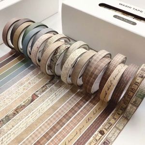 20 Rolls/Box Multi-Purpose DIY Creative Decorative Paper Tape for School Office Vintage Style Hand Curtain Fine Tape