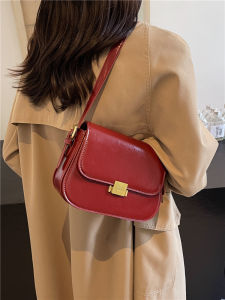 This Years Popular Small Bag Female 2024 New Arrival Retro Shoulder Underarm Bag Western Style Commuters All-Matching Crossbody Saddle Bag