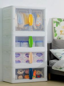 [1PC] ROCO Stackable Storage Box Kotak Lipat Foldable Box Kotak Almari Gantung Baju Hanging Cabinet 折叠收纳箱