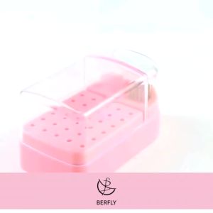 LP I 30 Holes Nail Drill Bits Holder for Acrylic Nail Drill Bits Storage Nail Tools
