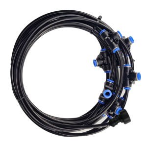 หัวฉีดน้ำรดต้นไม้ 20 ซม. หมุนได้ 360 องศา °   ระบบพ่นหมอกปรับระดับได้สำหรับระบายความร้อนในลานบ้านกลางแจ้ง 6-20 เมตร