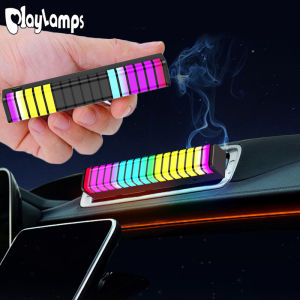 Đèn Tạo Không Khí Hương Liệu Đèn Thân Xe Thanh Cửa Thông Gió Xe Hơi Màn Hình 3D Đèn Thu Âm Nhịp Điệu LED 17 RGB Có Thể Điều Chỉnh 10 Chế Độ