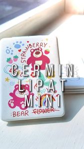 SUTU Cermin Lipat Kartun Cermin Rias Karakter Hewan Lucu Cermin Lipat Portabel Kulit Mini