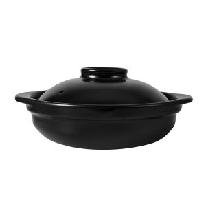 LIMENG | Flame Resistant Ceramic Shallow Wide-mouth Flat Bottom Pot