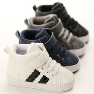 Newborn First Walk Gentleman Shoes Soft Soled White Shoes Leisure Sports Shoes Boys And Girls 0-18Months